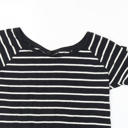 Womens UK Size 4 Topshop Blue Basic T-Shirt