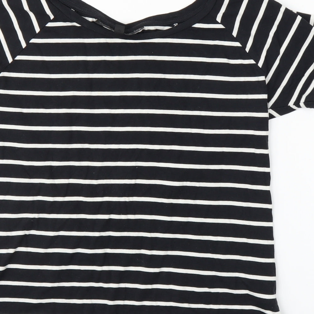 Womens UK Size 4 Topshop Blue Basic T-Shirt
