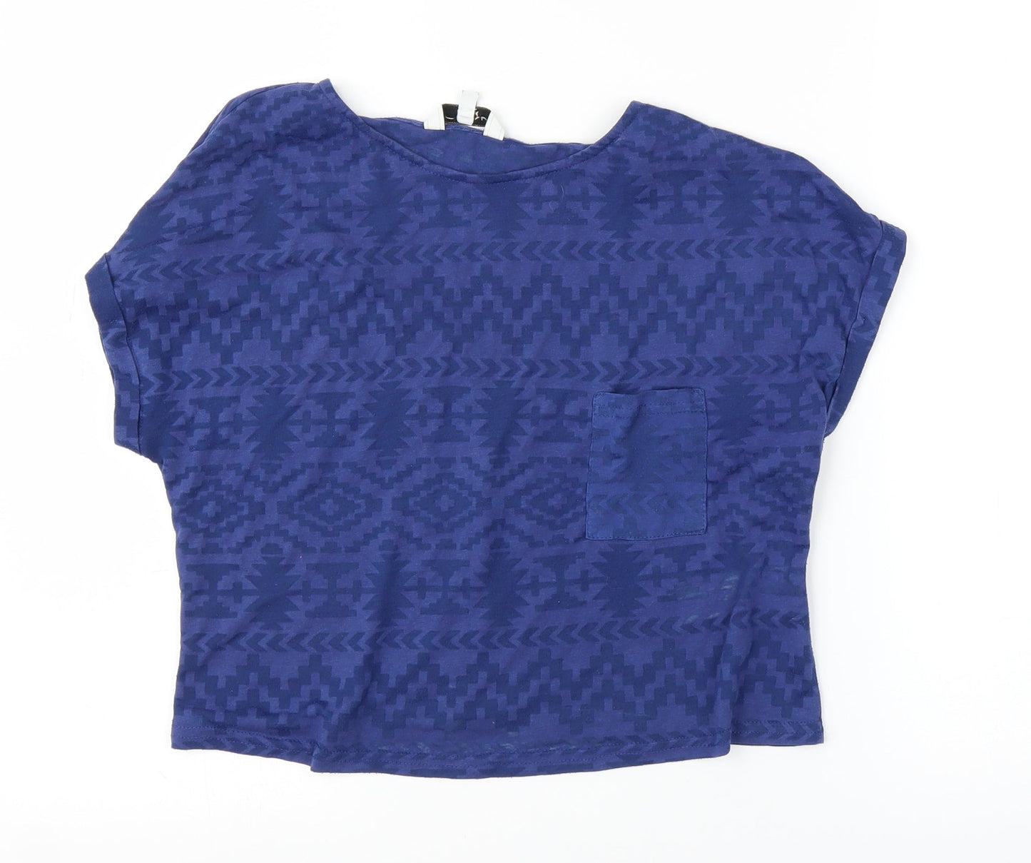 Womens UK Size 12 New Look Blue Basic Blouse