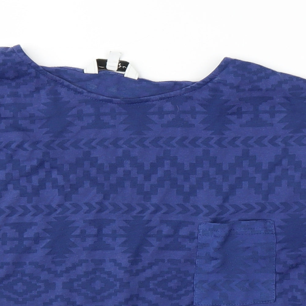 Womens UK Size 12 New Look Blue Basic Blouse