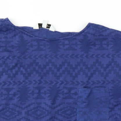 Womens UK Size 12 New Look Blue Basic Blouse