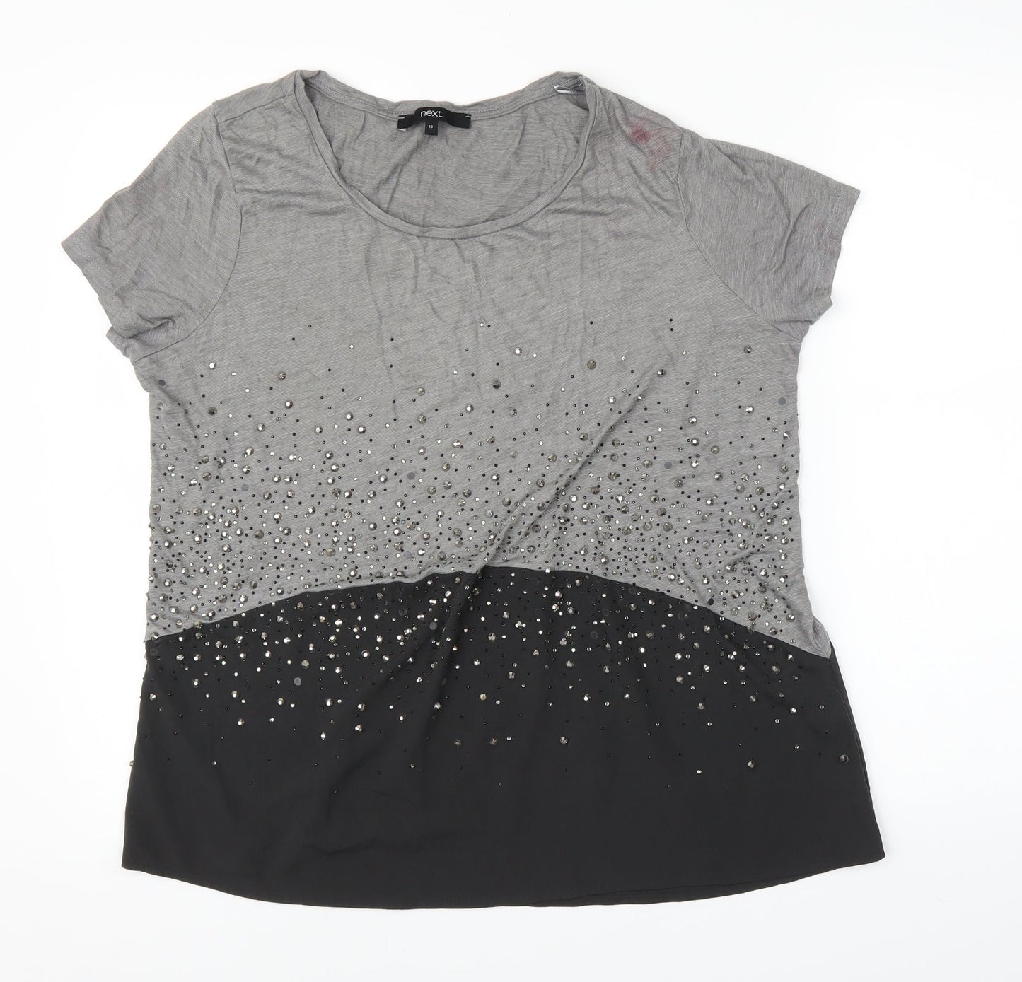 Womens UK Size 16 NEXT Grey Basic Blouse