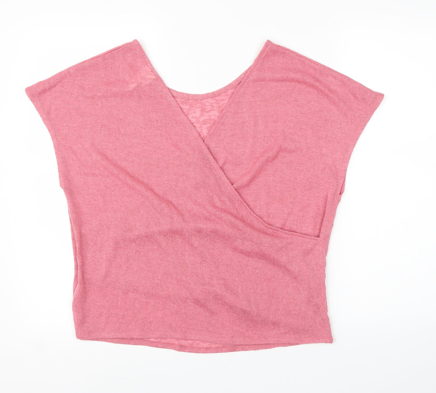 Womens UK Size M H&M Pink Wrap Blouse