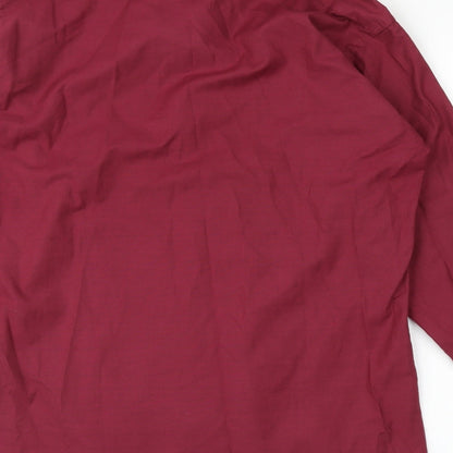 Mens UK Size L Lyon Becker Pink  Button-Up Long Sleeve Casual Shirt