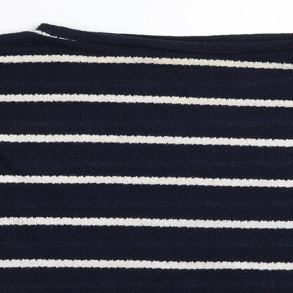 Boohoo Womens Blue Striped  Pullover Jumper Size 12
