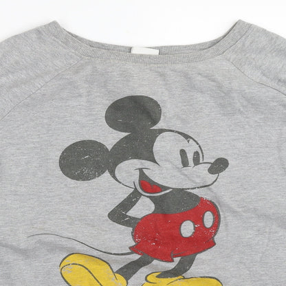 Matalan Womens Grey   Pullover Sweatshirt Size 14  - mickey mouse