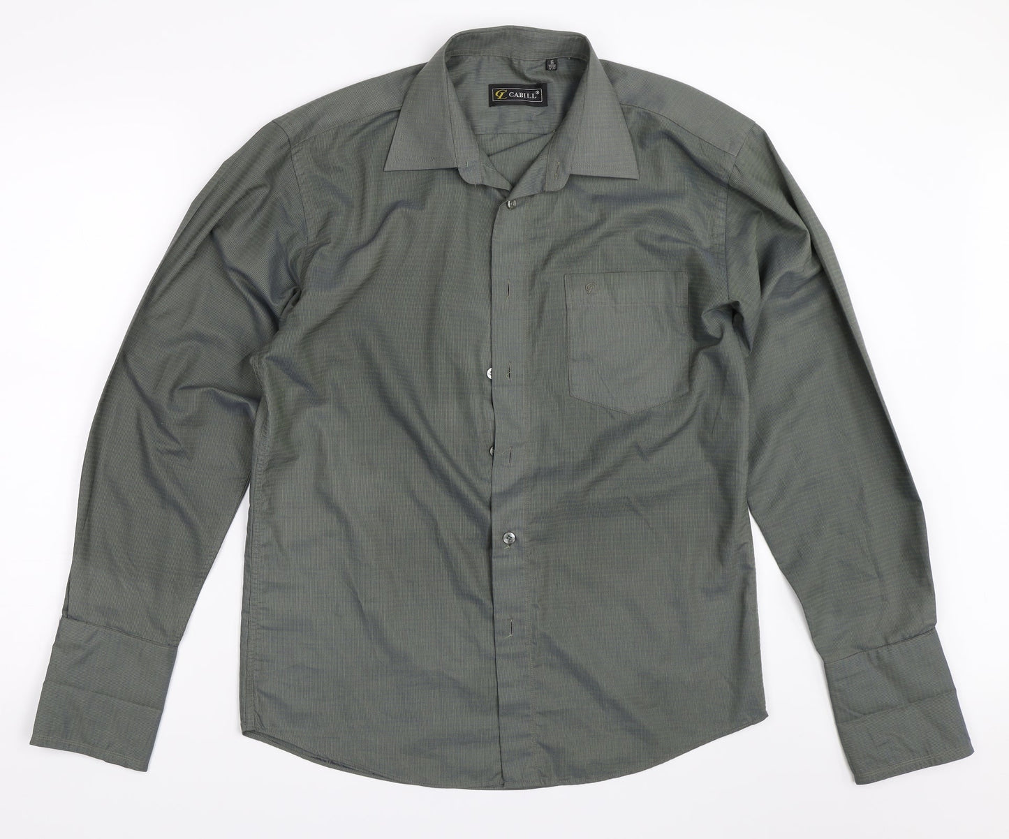 Gabill Mens Green    Button-Up Size 16