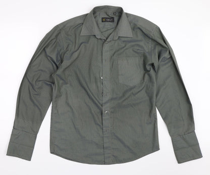 Gabill Mens Green    Button-Up Size 16