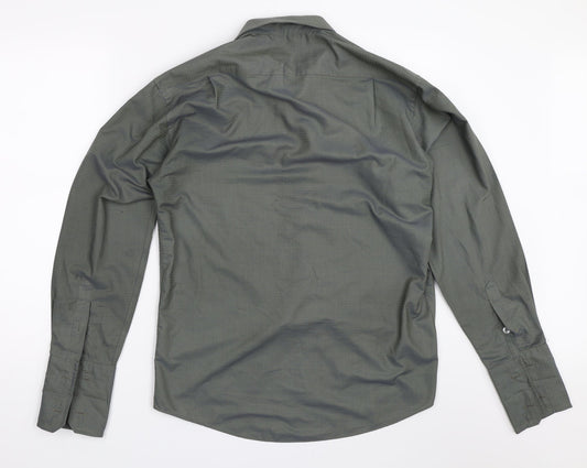 Gabill Mens Green    Button-Up Size 16