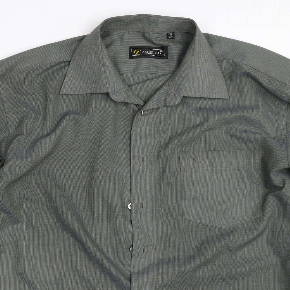 Gabill Mens Green    Button-Up Size 16