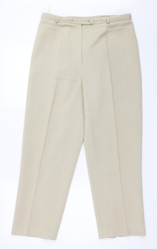 Mackays Womens Beige   Trousers  Size 16 L26.5 in