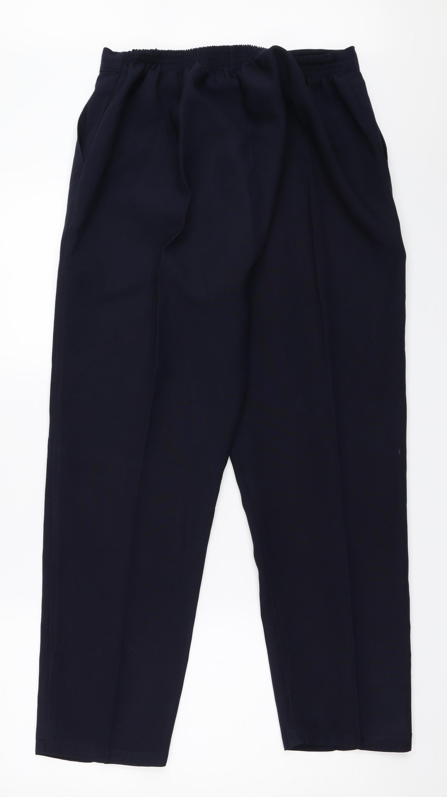 Womens UK Size 14 Preworn Regular Fit  Blue Trousers