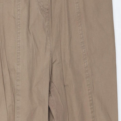 Womens UK Size 14 BM Regular Fit Chino Brown Trousers