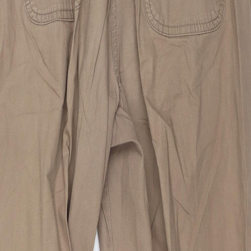 Womens UK Size 14 BM Regular Fit Chino Brown Trousers