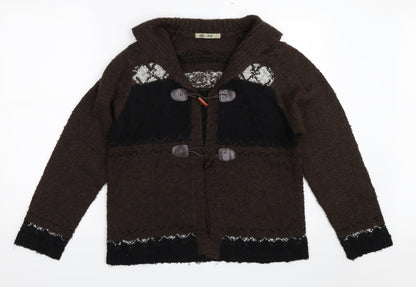 Ze-Ze Womens Brown   Cardigan Jumper Size L