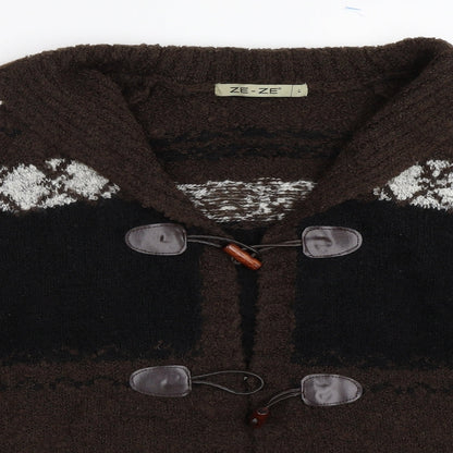 Ze-Ze Womens Brown   Cardigan Jumper Size L