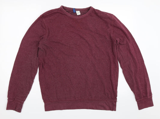 Mens UK Size M H&M Red Pullover Sweatshirt