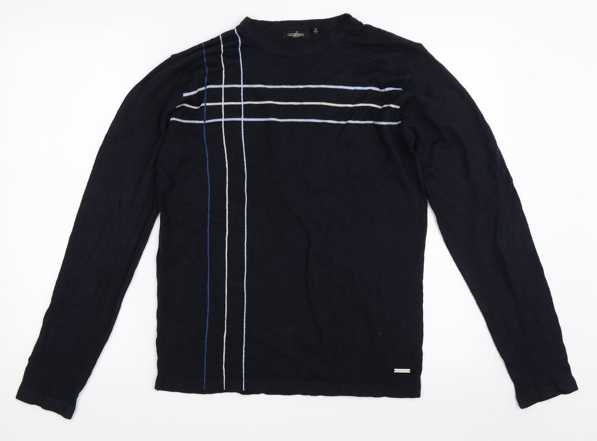 Giorgio Mens Blue   Pullover Jumper Size S
