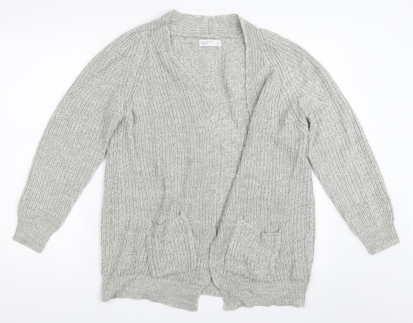 Papaya Womens Grey   Cardigan Jumper Size M