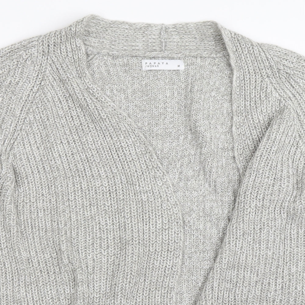 Papaya Womens Grey   Cardigan Jumper Size M