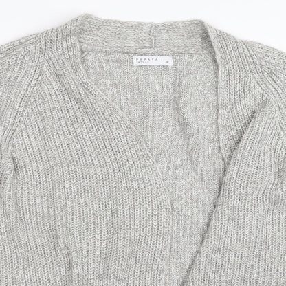 Papaya Womens Grey   Cardigan Jumper Size M