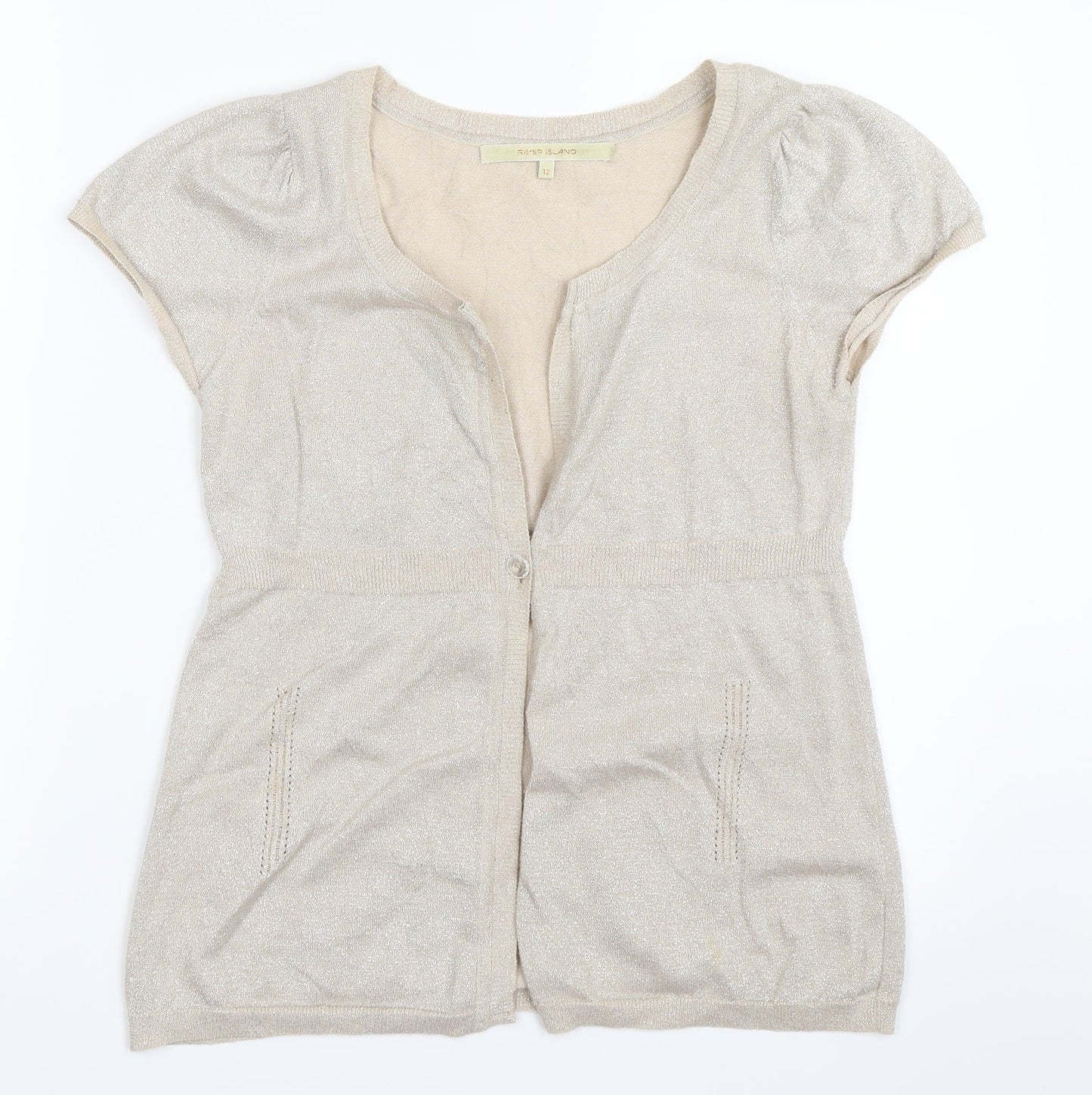 River Island Womens Beige   Cardigan Jumper Size 12