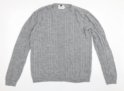 Topman Mens Grey   Pullover Jumper Size XL