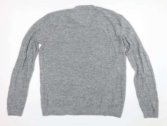 Topman Mens Grey   Pullover Jumper Size XL