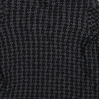 Elena Solano Womens Black Houndstooth  Cardigan Jumper Size S  - Waterfall Cardigan