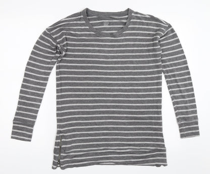 A Pea in the Pod Womens Grey Striped  Pullover Sweatshirt Size S