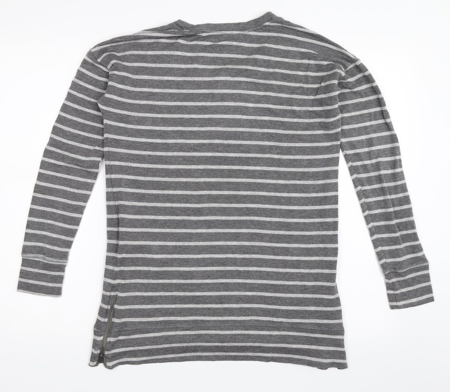 A Pea in the Pod Womens Grey Striped  Pullover Sweatshirt Size S