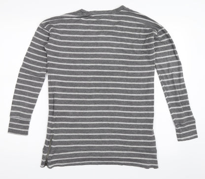 A Pea in the Pod Womens Grey Striped  Pullover Sweatshirt Size S