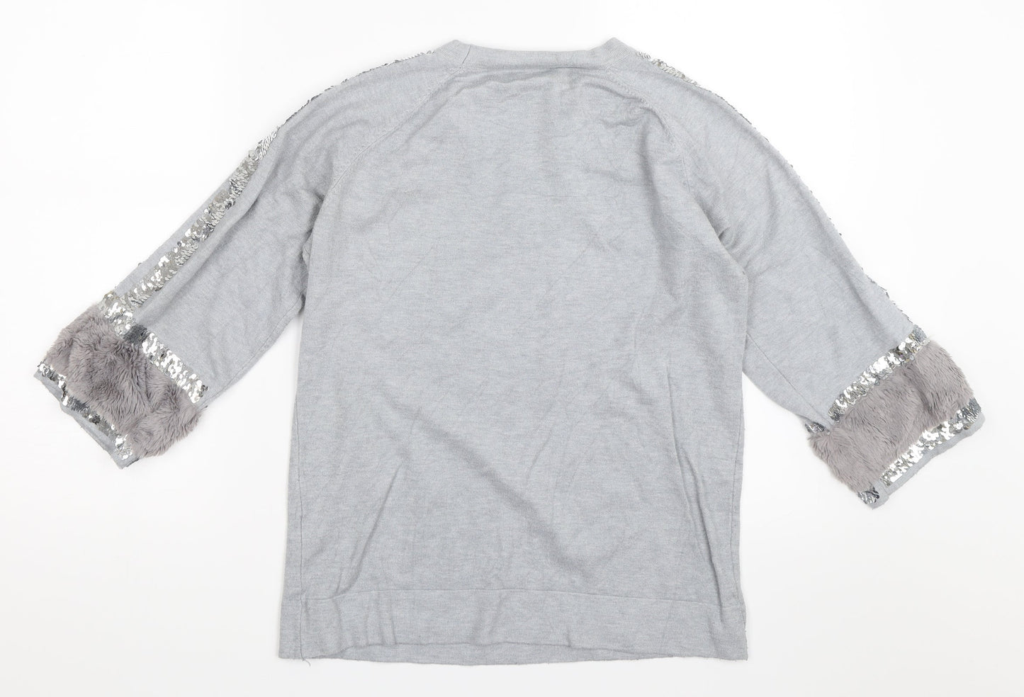 M&V Womens Grey   Pullover Jumper Size S