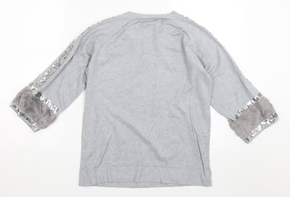 M&V Womens Grey   Pullover Jumper Size S