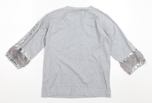 M&V Womens Grey   Pullover Jumper Size S