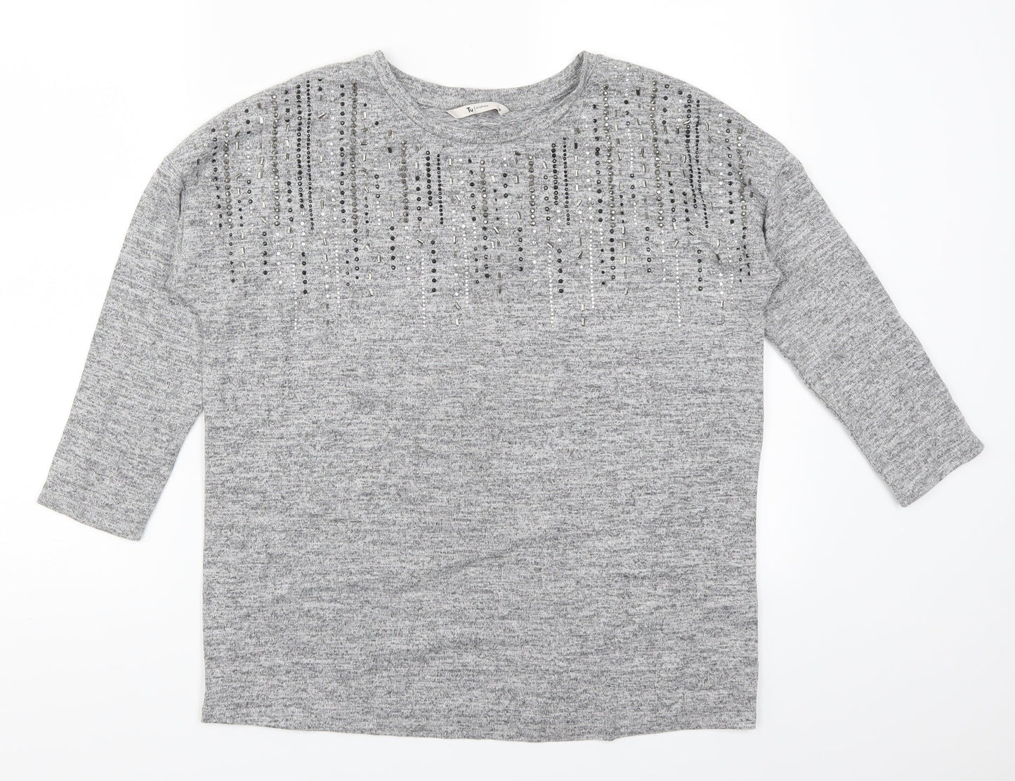 TU Womens Grey   Basic T-Shirt Size 10
