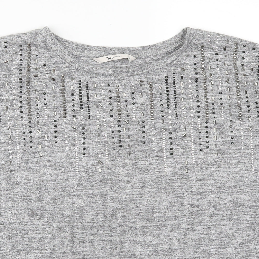 TU Womens Grey   Basic T-Shirt Size 10