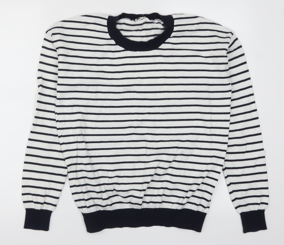 Sheinside Womens Blue Striped  Pullover Jumper Size M  - Love Hearts