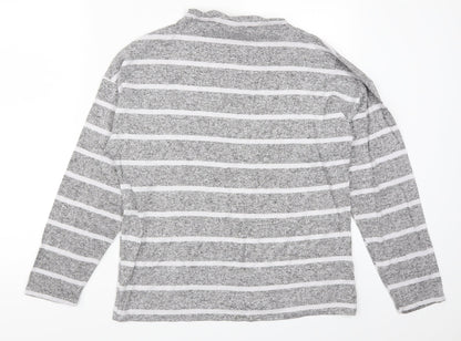 Marks and Spencer Womens Grey Striped  Top Pyjama Top Size 10