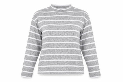 Marks & Spencer Womens Grey Striped  Top Pyjama Top Size 10
