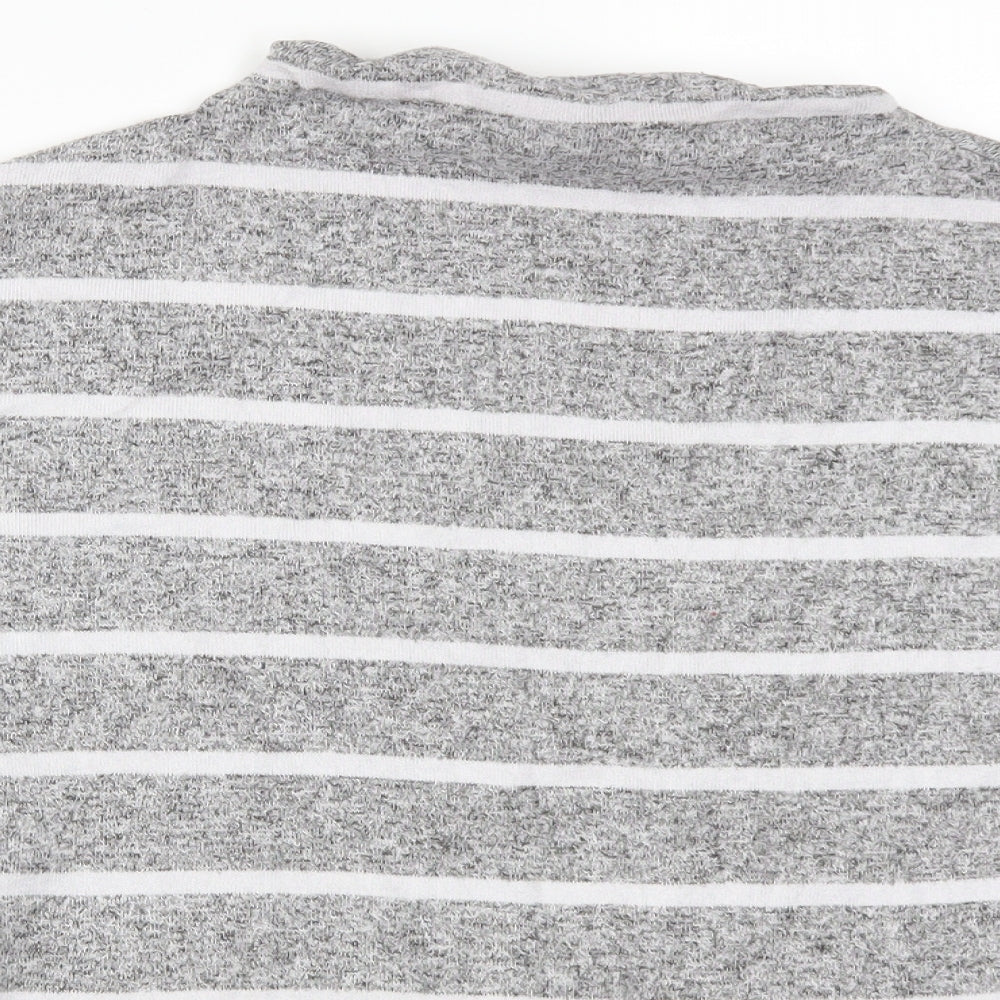 Marks and Spencer Womens Grey Striped  Top Pyjama Top Size 10