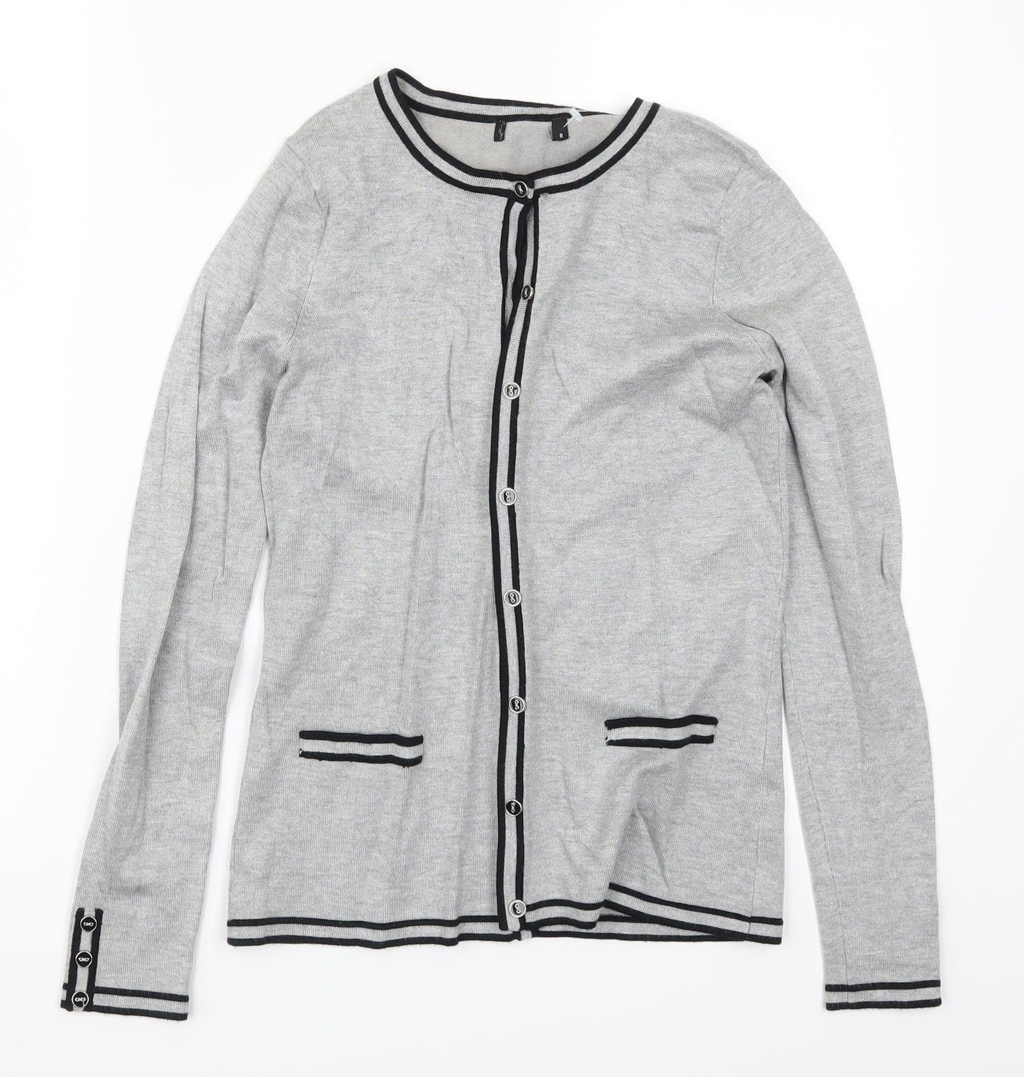 Preworn Womens Grey   Cardigan Jumper Size 8