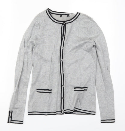 Preworn Womens Grey   Cardigan Jumper Size 8