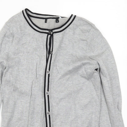 Preworn Womens Grey   Cardigan Jumper Size 8