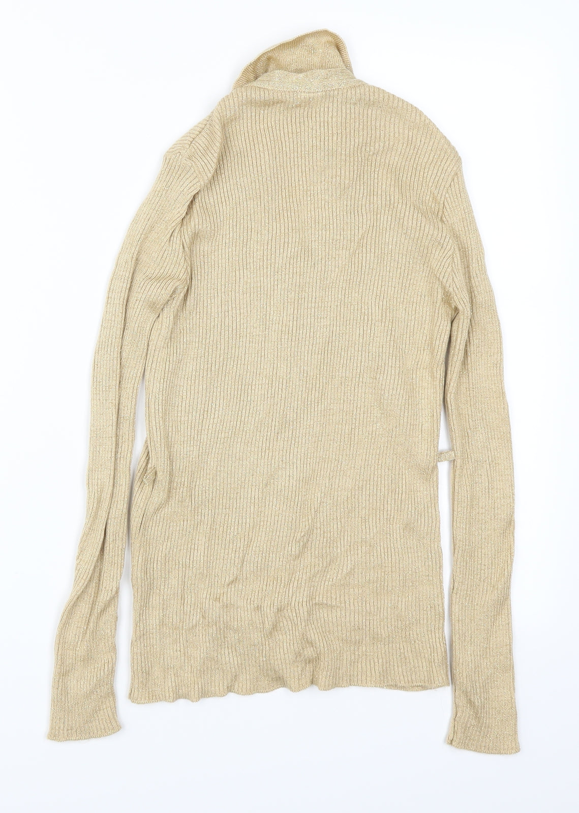 BHS Girls Gold   Cardigan Jumper Size 11-12 Years