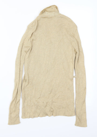 BHS Girls Gold   Cardigan Jumper Size 11-12 Years
