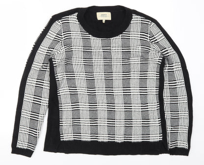 Papaya Womens Black Check Knit Pullover Jumper Size 12
