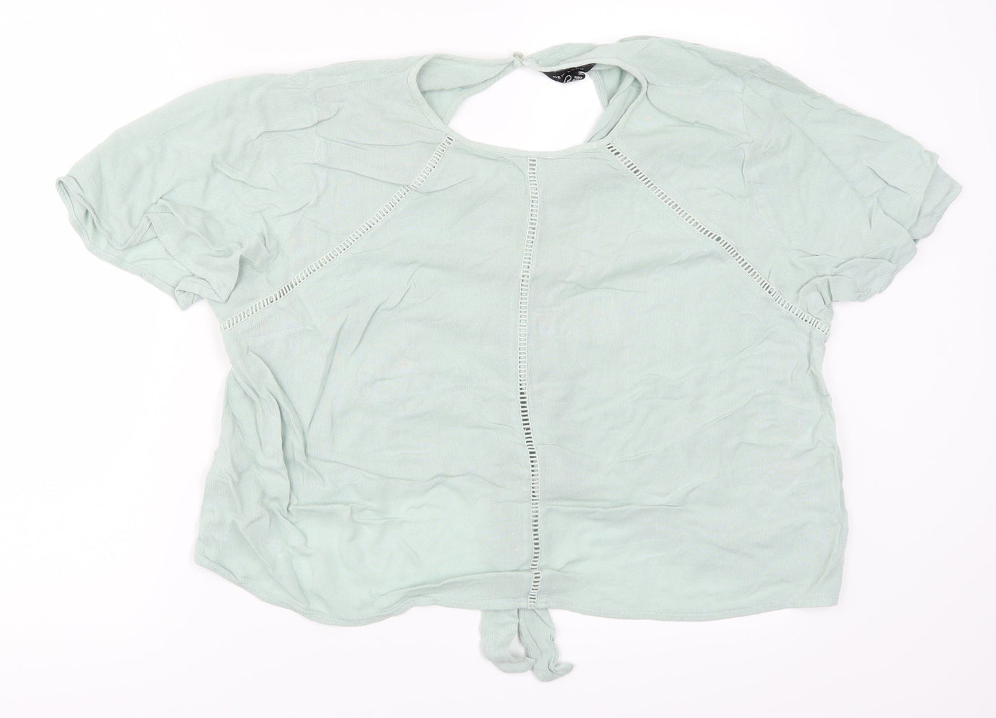 Womens UK Size 16 New Look Green Basic Blouse