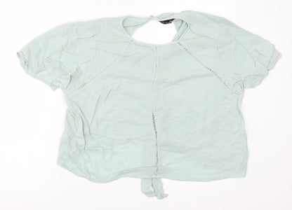 Womens UK Size 16 New Look Green Basic Blouse