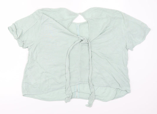 Womens UK Size 16 New Look Green Basic Blouse
